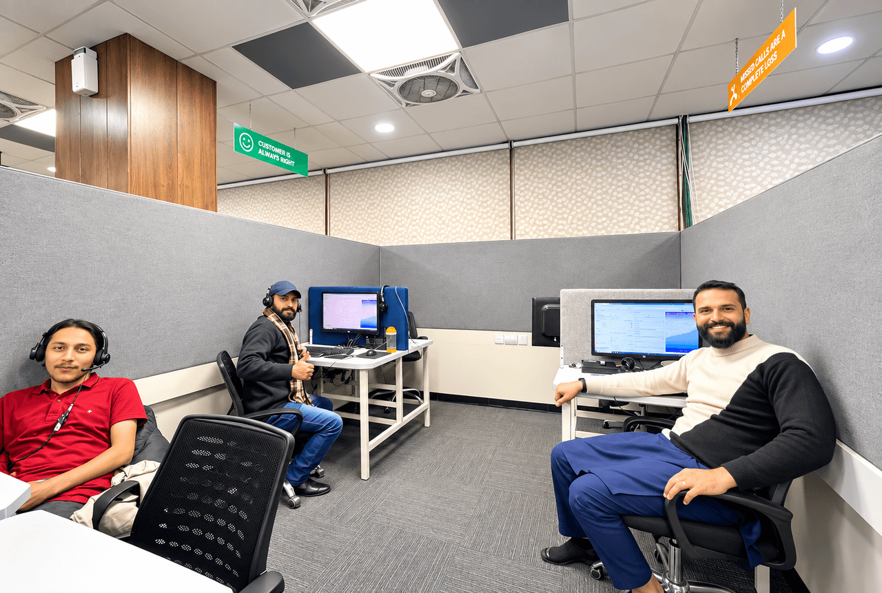 ORiON staff together in the call centre